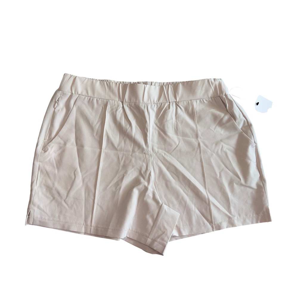 RBX Active Shorts Wicking Pull-On Four-Way Stretch‎ Athletic Beige M